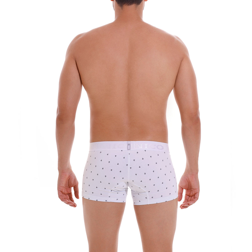 Mundo Unico Men's Cotton Trunk Boxer Briefs - Naviero Nautical Print