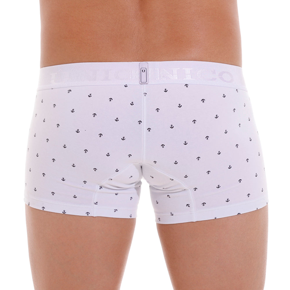 Mundo Unico Men's Cotton Trunk Boxer Briefs - Naviero Nautical Print