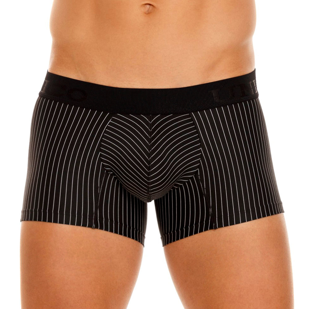 Mundo Unico Men's Sombras Black Short Boxer Briefs - Striped