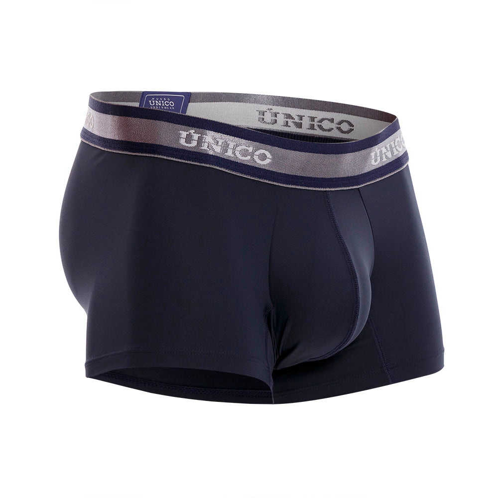 Mundo Unico Men’s Cardenal M22 Microfiber Short Boxer Briefs - Navy Blue Ergonomic Support Trunks