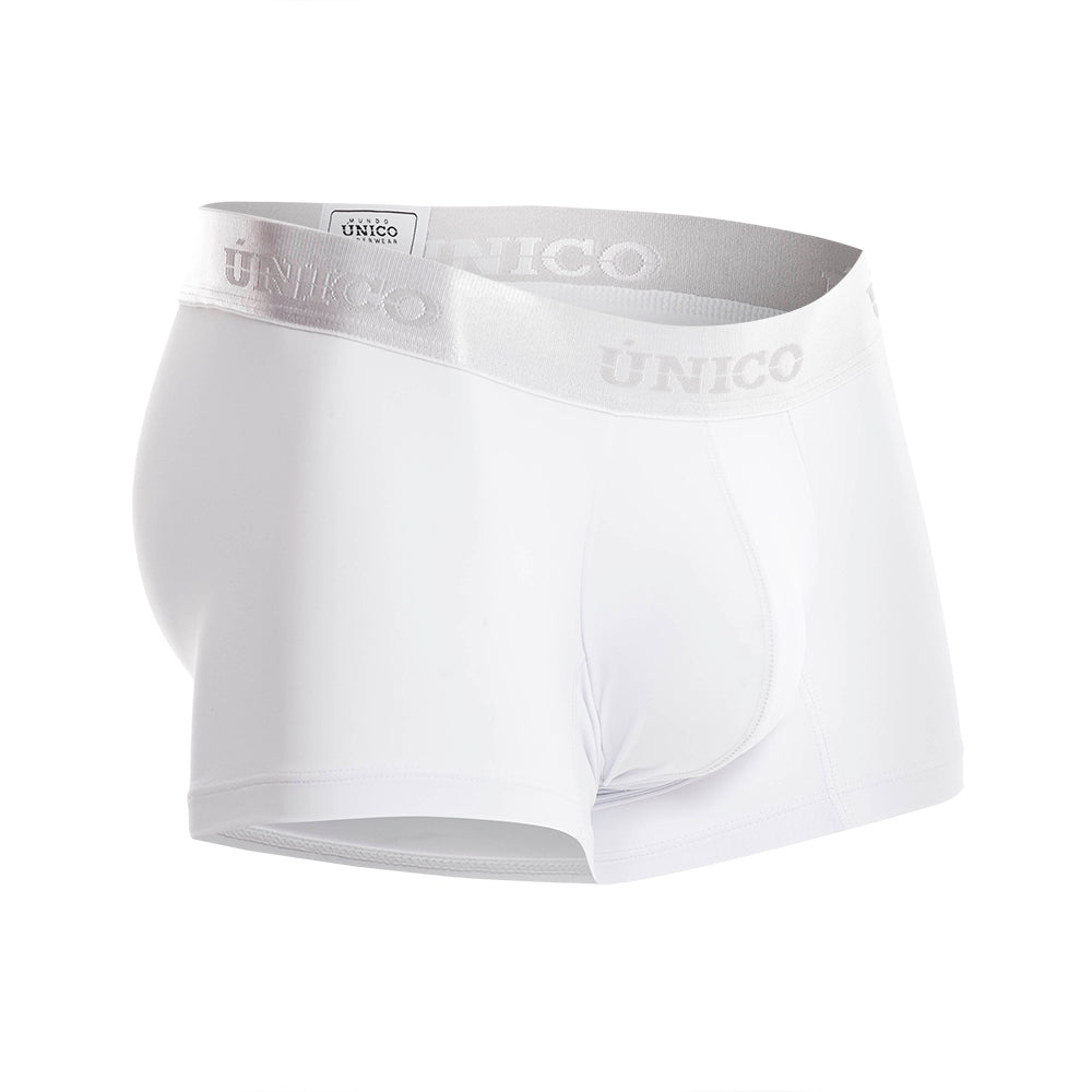 Mundo Unico Men's Cotton Short Boxer Briefs - Cristalino A23 White