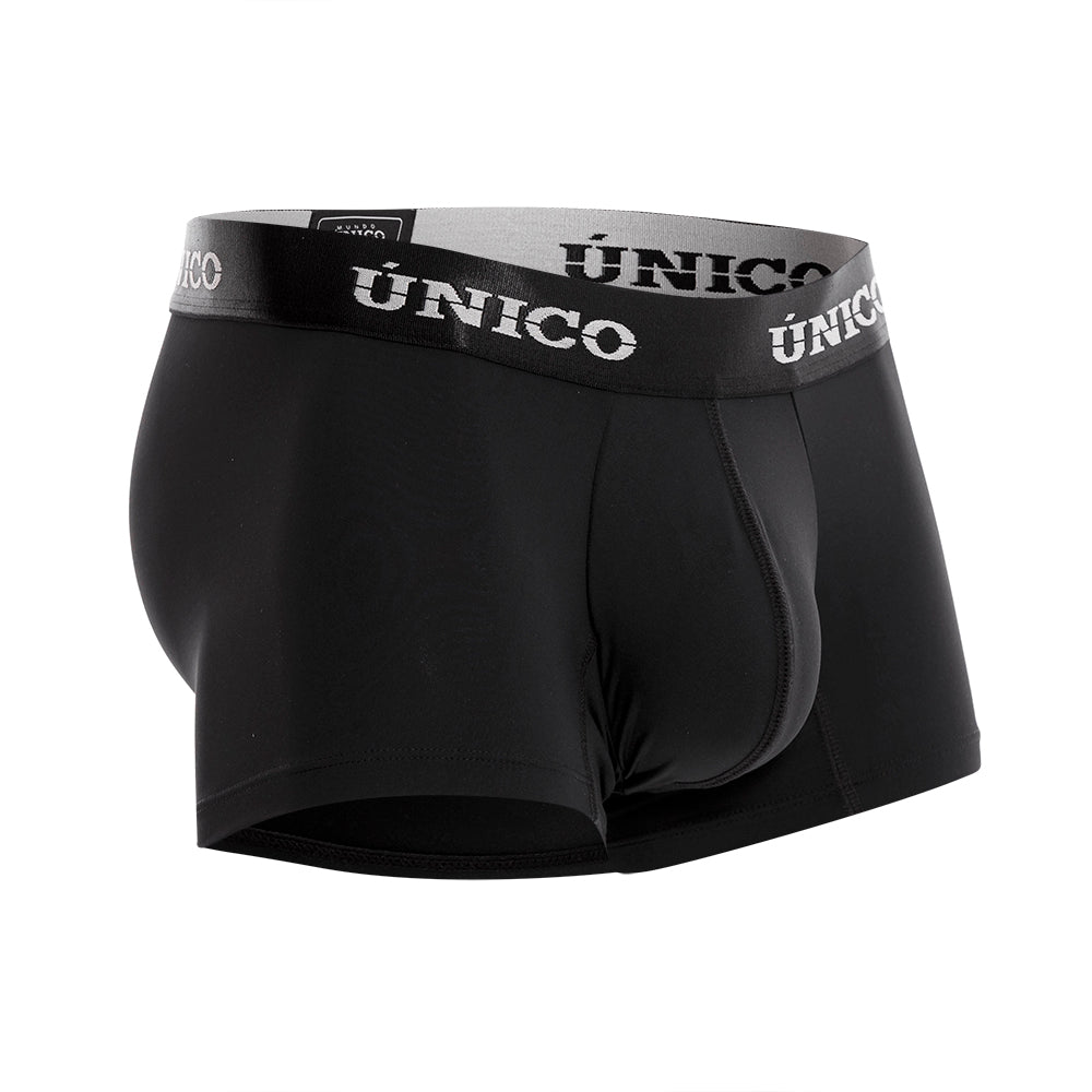 Mundo Unico Men's Intenso A23 Cotton Short Boxer Briefs - Black
