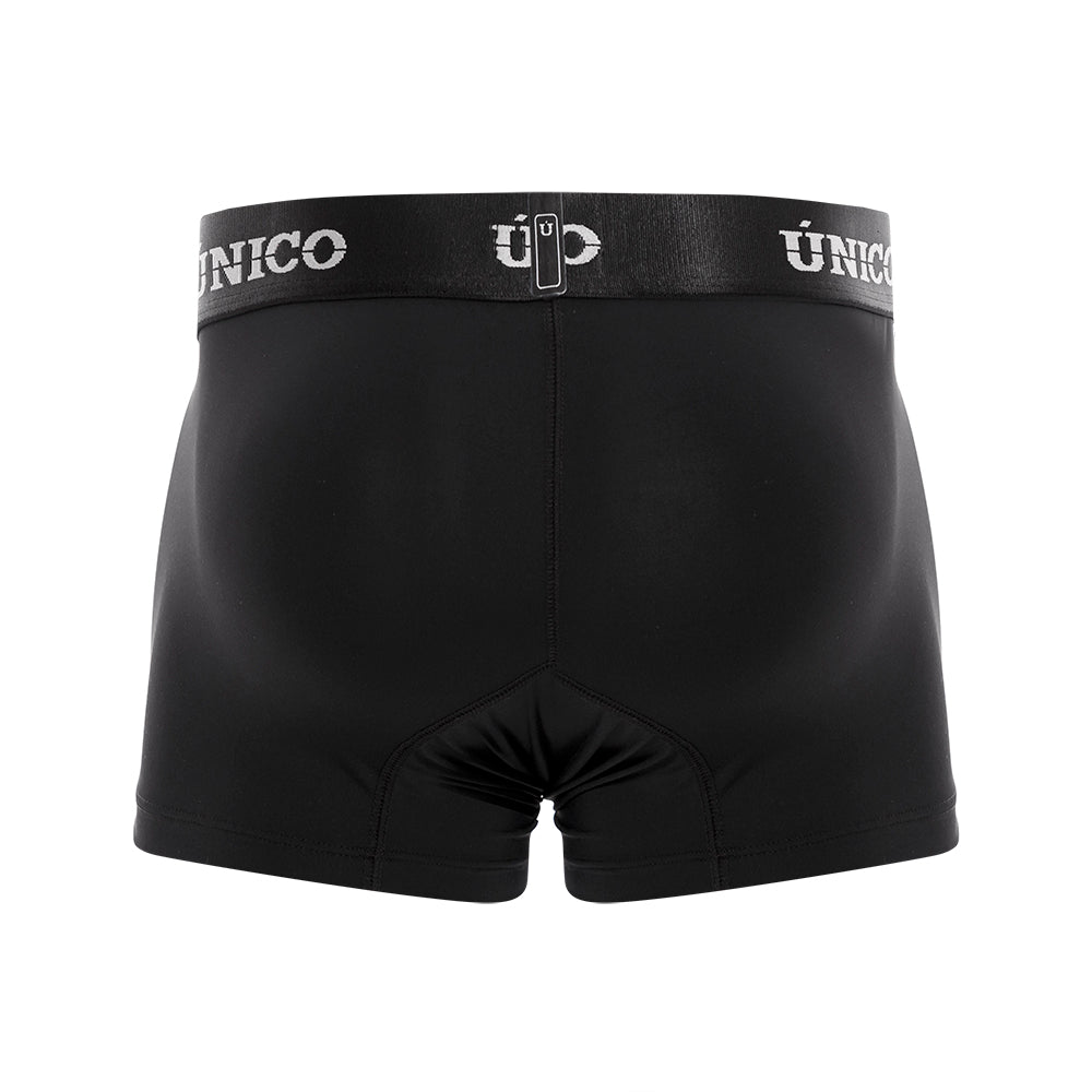 Mundo Unico Men's Intenso A23 Cotton Short Boxer Briefs - Black