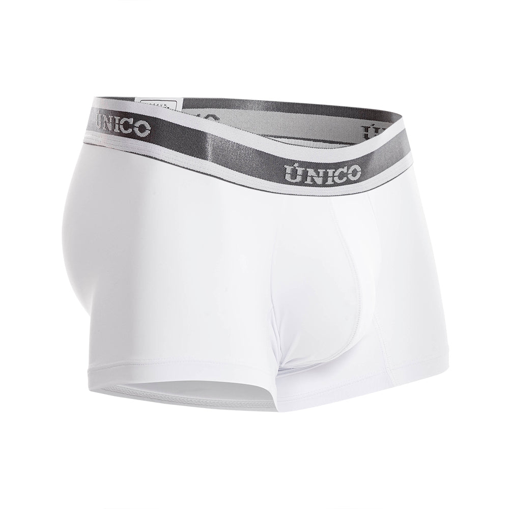 Unico Boxer Corto Lustre A23 - Men's White Premium Cotton Trunk Boxer Brief