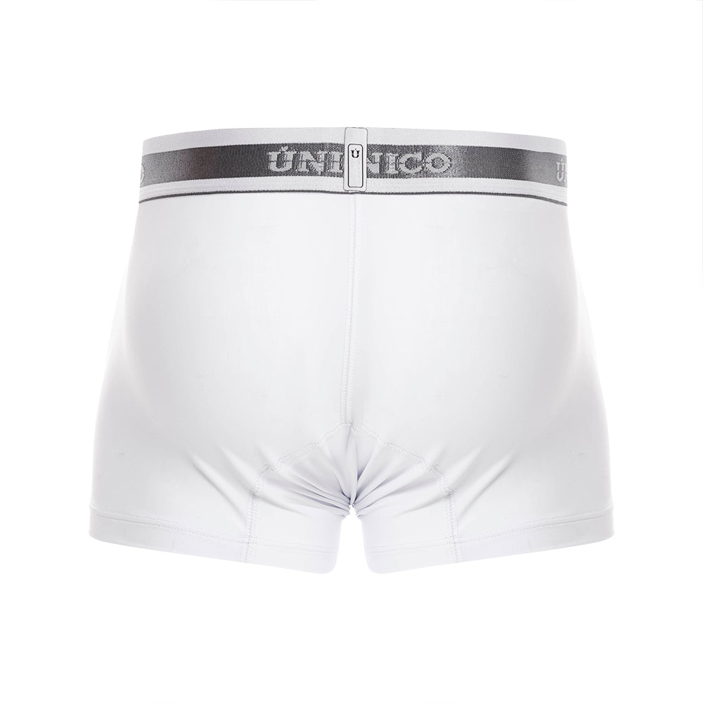 Unico Boxer Corto Lustre A23 - Men's White Premium Cotton Trunk Boxer Brief