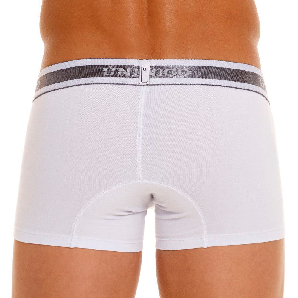 Unico Boxer Corto Lustre A23 - Men's White Premium Cotton Trunk Boxer Brief