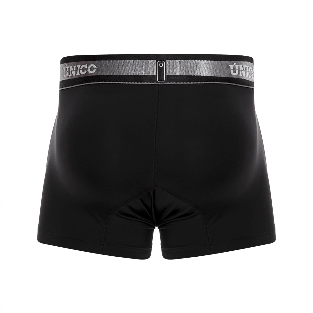 Unico Nebuloso Men's Cotton Short Boxer Brief - Black