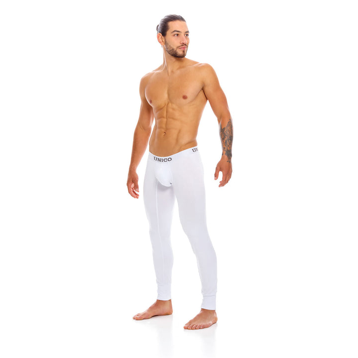 Mundo Unico Men's Cold Mountain Long John Boxer Briefs - White Premium Cotton Thermal Leggings