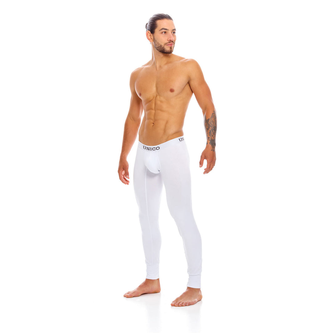 Mundo Unico Men's Cold Mountain Long John Boxer Briefs - White Premium Cotton Thermal Leggings