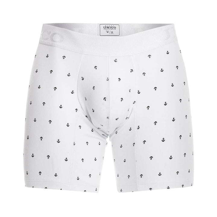 Mundo Unico Men's Cotton Mid-Length Boxer Briefs - Naviero Nautical Print