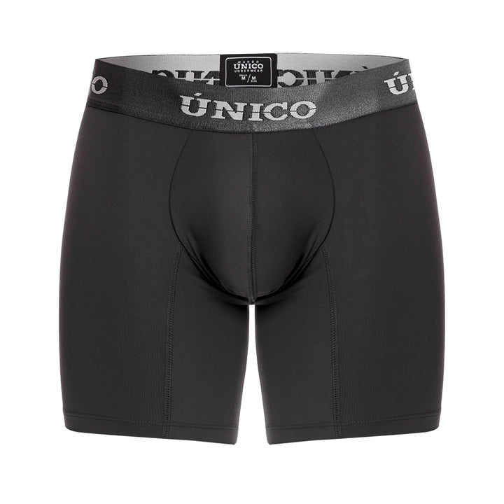 Mundo Unico Men's Asfalto M23 Mid-Length Boxer Briefs - Asphalt Grey Microfiber Performance