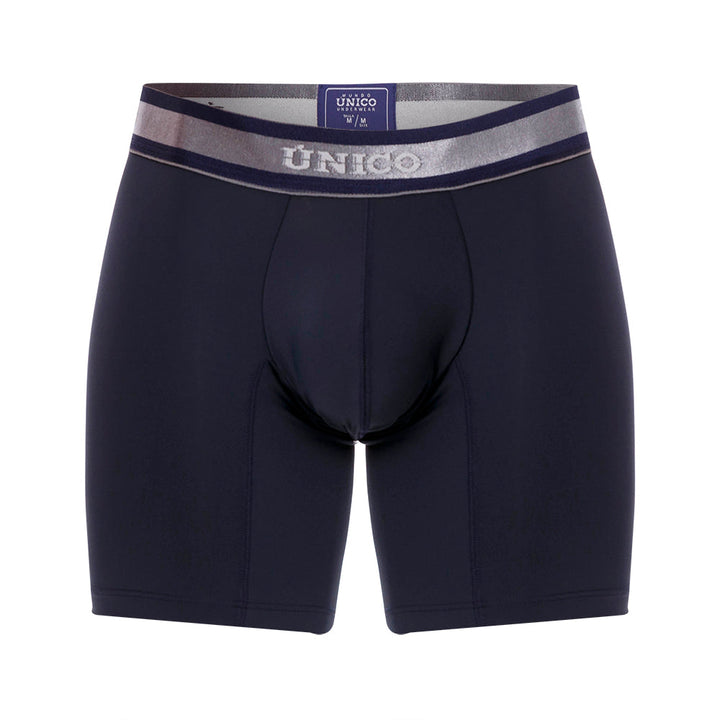 Mundo Unico Men's Mid-Length Boxer Briefs - Cardenal A23 Solid Royal Blue Cotton