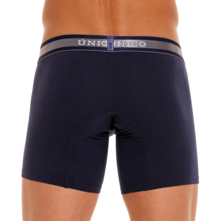Mundo Unico Men's Mid-Length Boxer Briefs - Cardenal A23 Solid Royal Blue Cotton