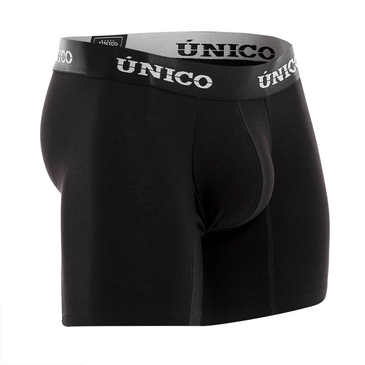 Mundo Unico Men’s Intenso A23 Cotton Mid-Brief Boxers - Black Ergonomic Pouch Support Trunks