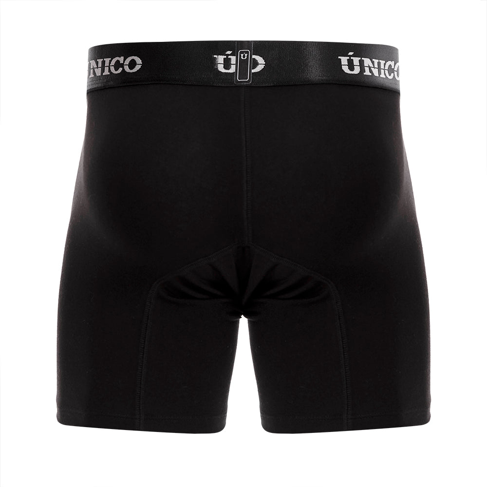 Mundo Unico Men’s Intenso A23 Cotton Mid-Brief Boxers - Black Ergonomic Pouch Support Trunks