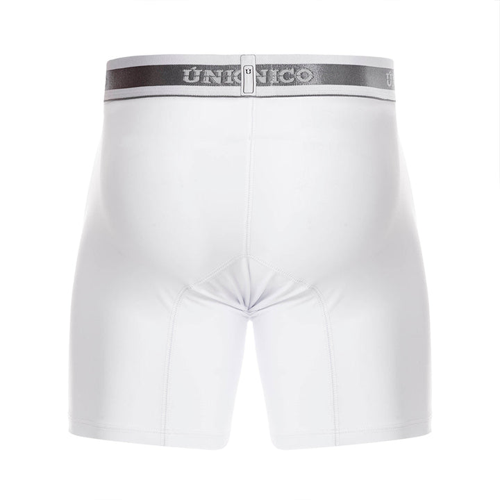 Mundo Unico Men’s Lustre A22 Cotton Mid-Brief Boxers - White Ergonomic Support Pouch Underwear