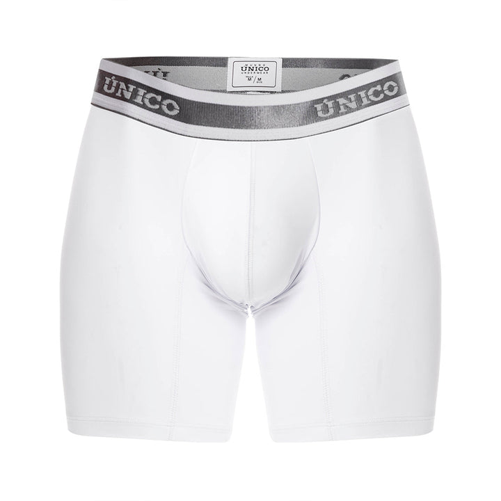 Mundo Unico Men’s Lustre M23 Microfiber Mid-Brief Boxers - White High-Performance Support Trunks