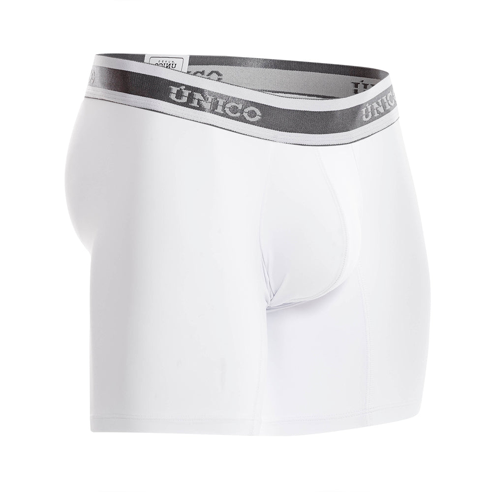 Mundo Unico Men’s Lustre M23 Microfiber Mid-Brief Boxers - White High-Performance Support Trunks