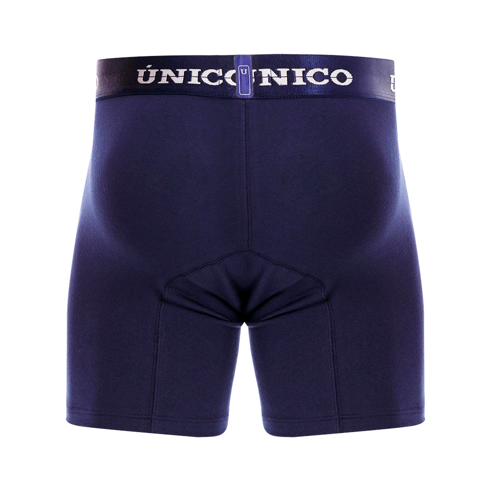 Mundo Unico Men's Microfiber Mid-Length Boxer Briefs - Profundo M23 Blue