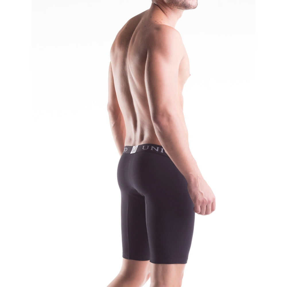 Mundo Unico Men's Athletic Boxer Briefs - Intenso M23 Black Microfiber Sport Trunk