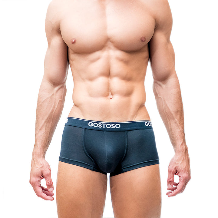 CA-RIO-CA Men's Gostoso Solid Boxer Brief Black Briefs in 