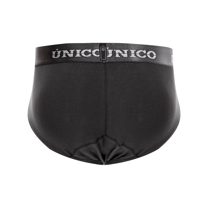 Mundo Unico Men’s Brief Asfalto A23 Gris - Premium Gray Cotton Briefs with Ergonomic Support Pouch