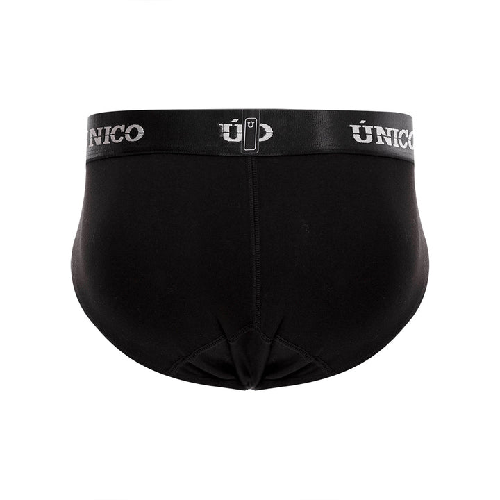 Mundo Unico Men’s Intenso A22 Cotton Briefs - Black Ergonomic Support Pouch Underwear