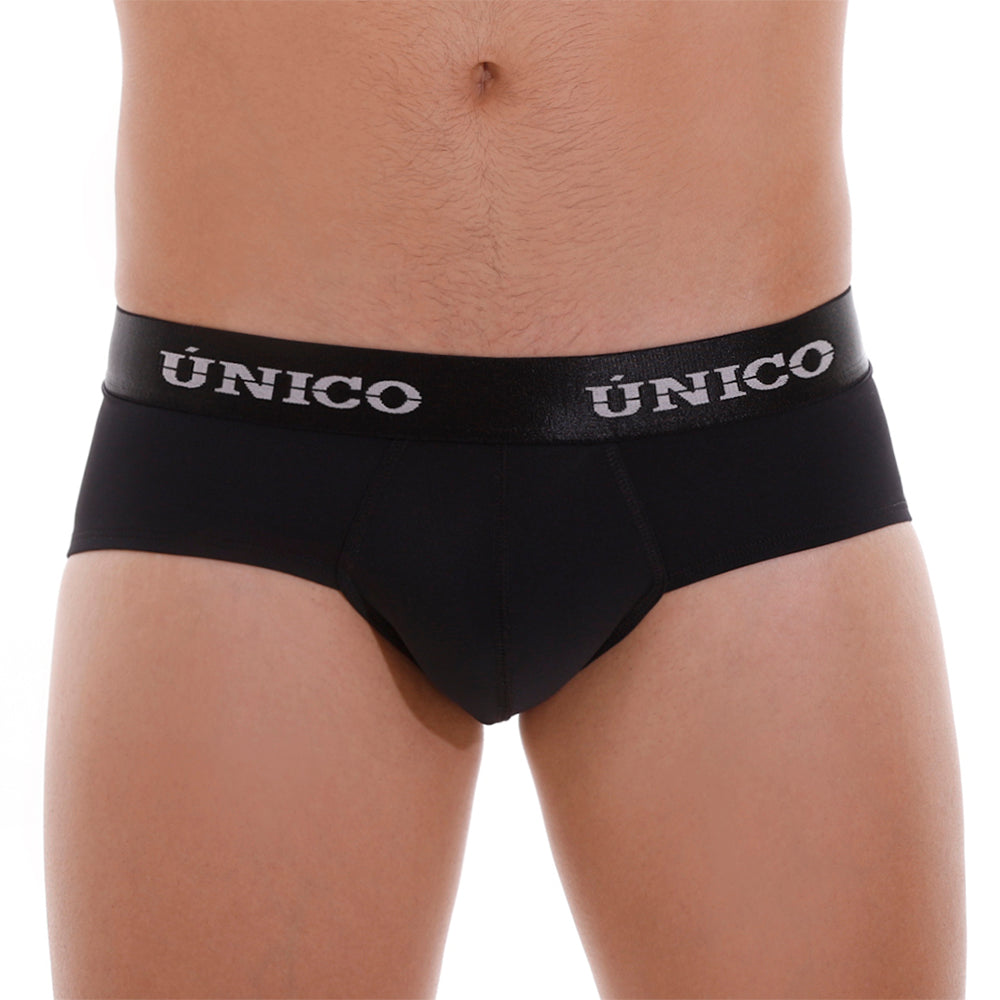 Mundo Unico Men’s Intenso A22 Cotton Briefs - Black Ergonomic Support Pouch Underwear