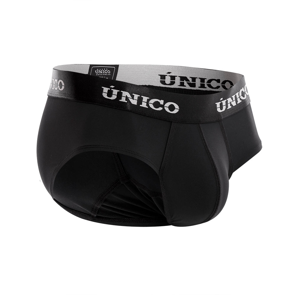 Mundo Unico Brief Intenso M23 – Men's Black Microfiber Briefs with Ergonomic Support