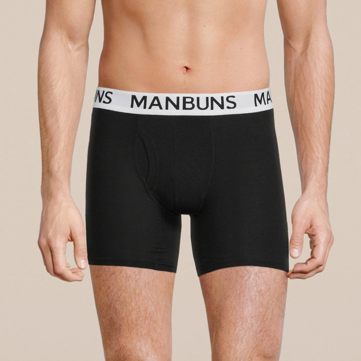 Manbuns Classic Black Boxer Brief Underwear