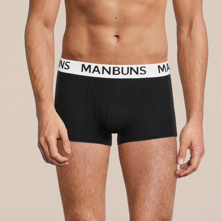 Manbuns Classic Black Boxer Trunk Underwear