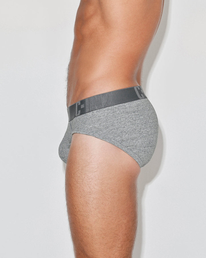 C-IN2 Core Signature Low Rise Brief Grey in Grey Heather – men's briefs