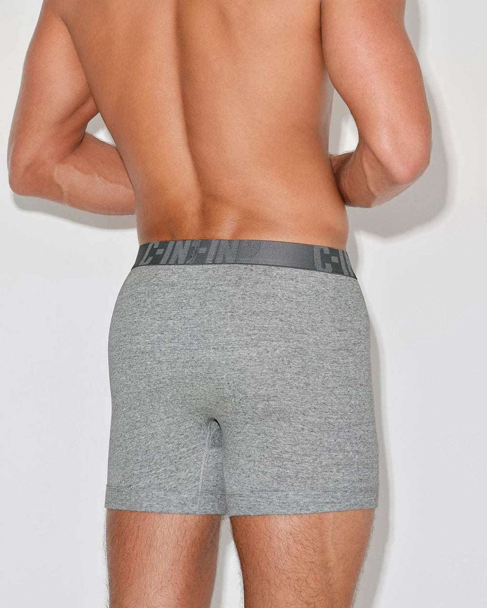 C-IN2 Core Signature Low Rise Boxer Brief Grey in Grey Heather – men's boxer briefs