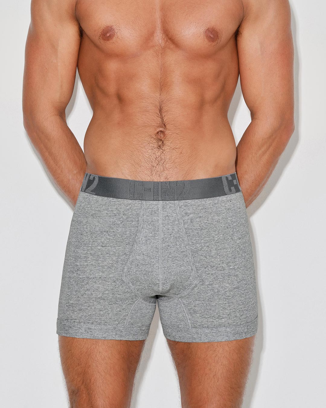 C-IN2 Core Signature Low Rise Boxer Brief Grey in Grey Heather – men's boxer briefs