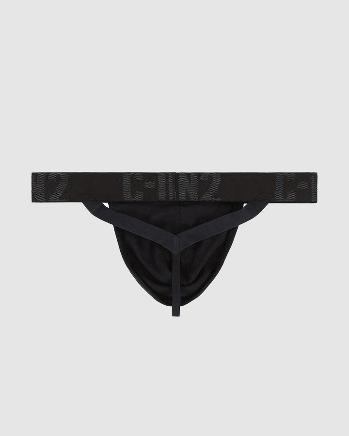 C-IN2 Core Signature Y Back Thong in Black – men's thongs