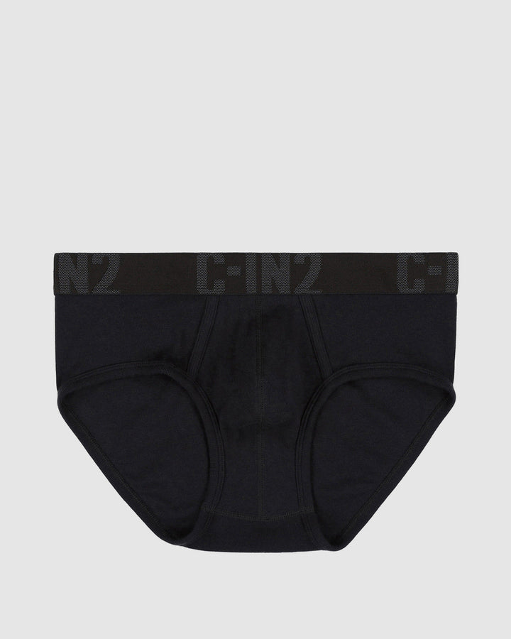 C-IN2 Core Signature Mid Rise Brief in Black – men's briefs