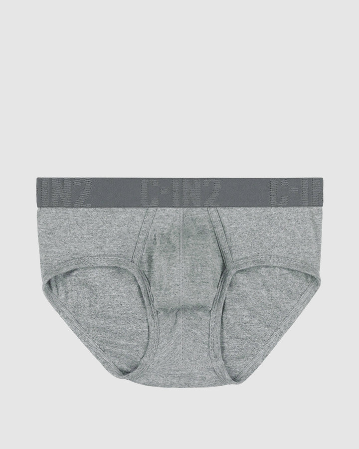 C-IN2 Core Signature Mid Rise Brief Grey in Grey Heather – men's briefs