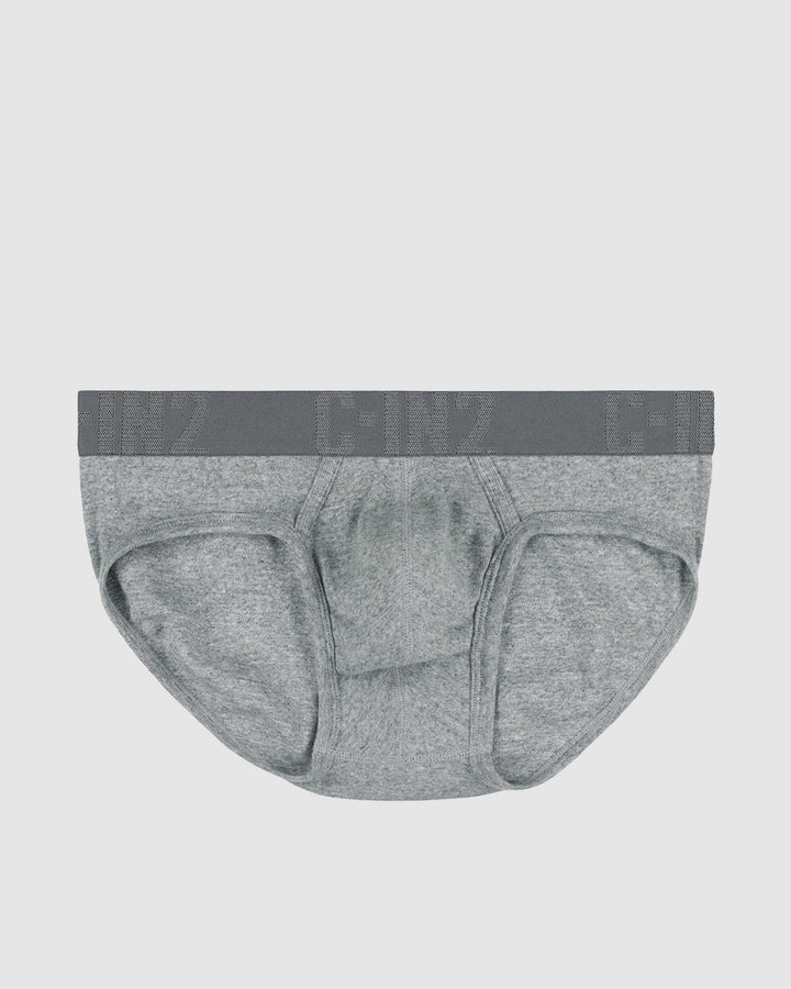 C-IN2 Core Signature Low Rise Brief Grey in Grey Heather – men's briefs