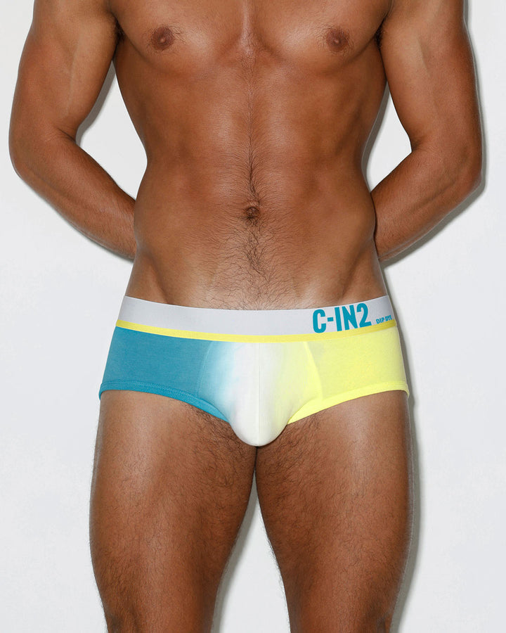 C-IN2 Dip Dye Mid Rise Brief Breeze Blue in Dip Dye Breeze Blue – men's briefs