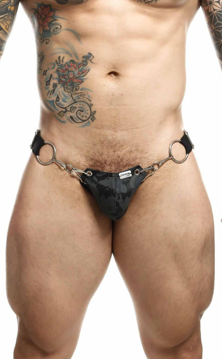 MaleBasics DNGEON Snap Jockstrap | Black O-Ring Designer Underwear