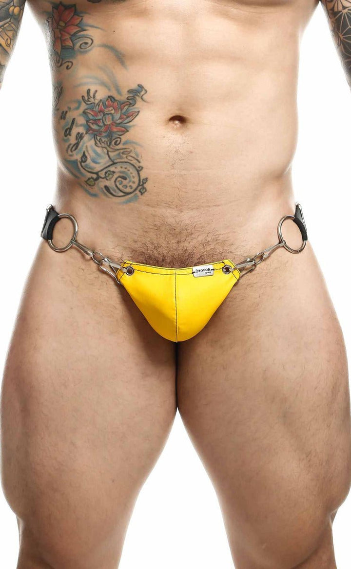 MaleBasics DNGEON Snap Jockstrap | Black O-Ring Designer Underwear