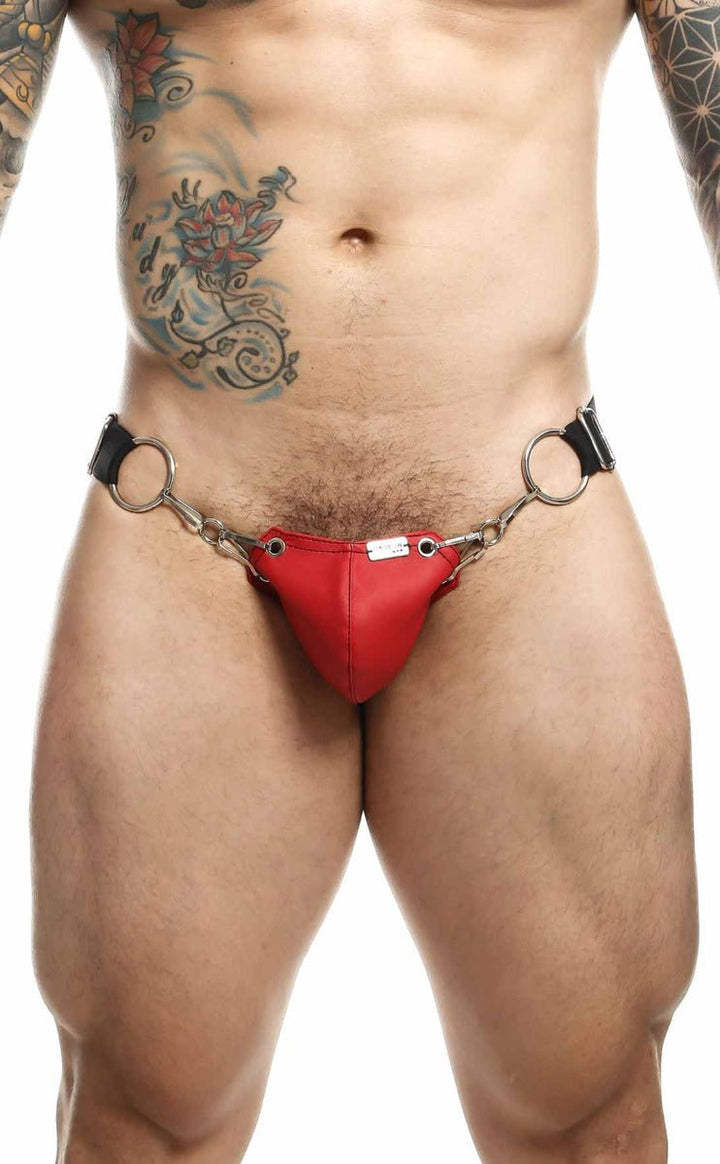 MaleBasics DNGEON Snap Jockstrap | Black O-Ring Designer Underwear