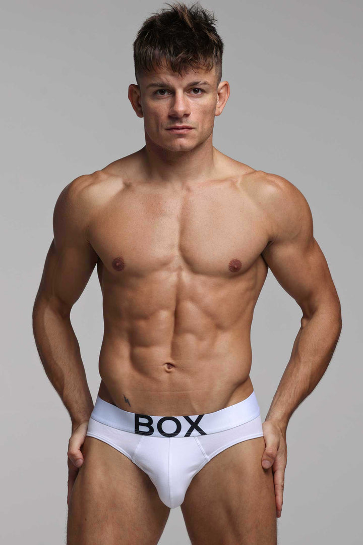 Box Menswear Men's White Briefs