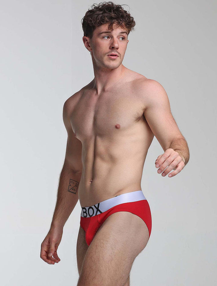 Box Menswear Men's Red Briefs
