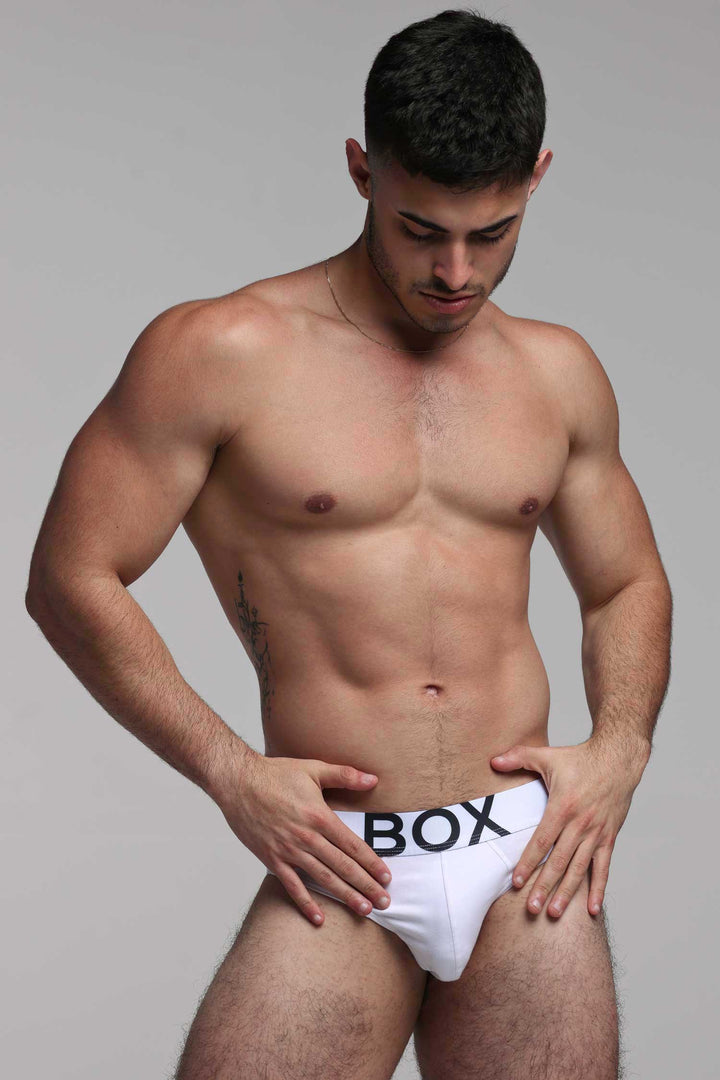 Box Menswear Men's White Briefs