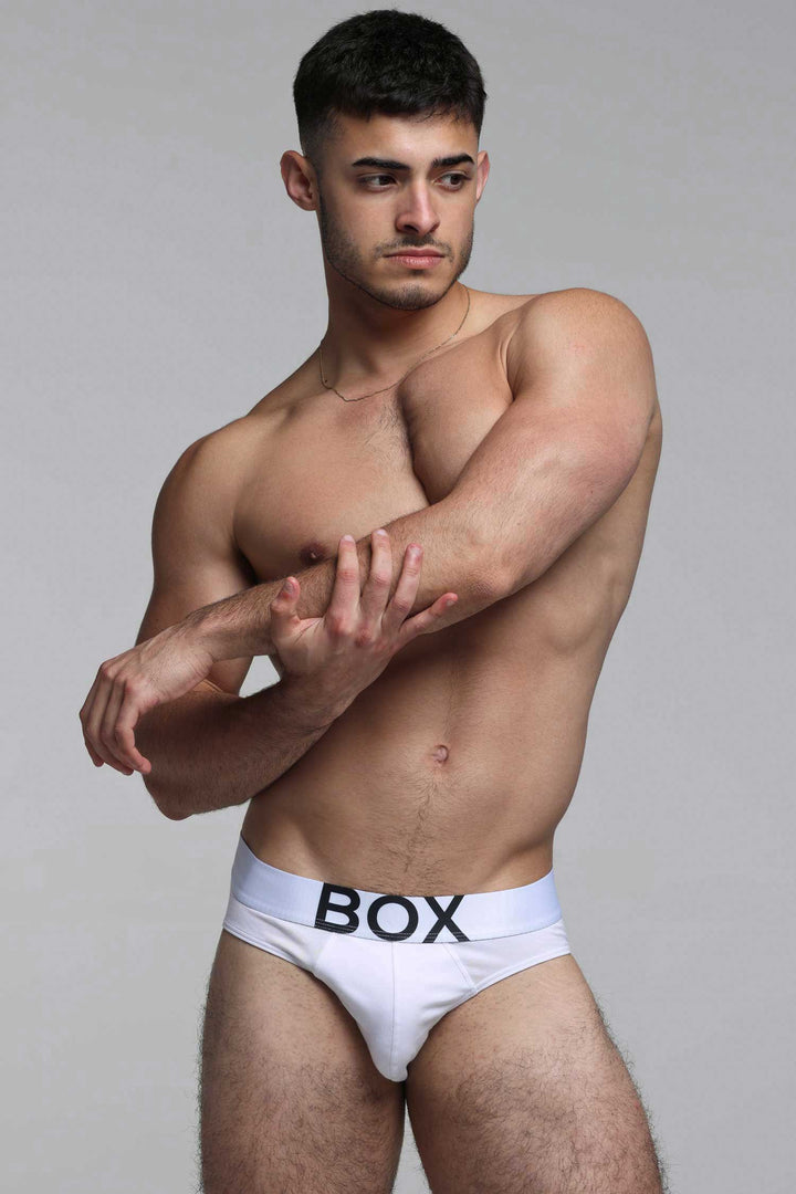 Box Menswear Men's White Briefs