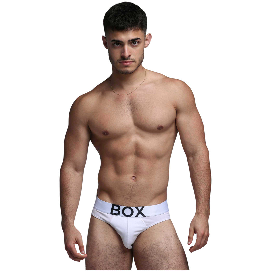 Box Menswear Men's White Briefs