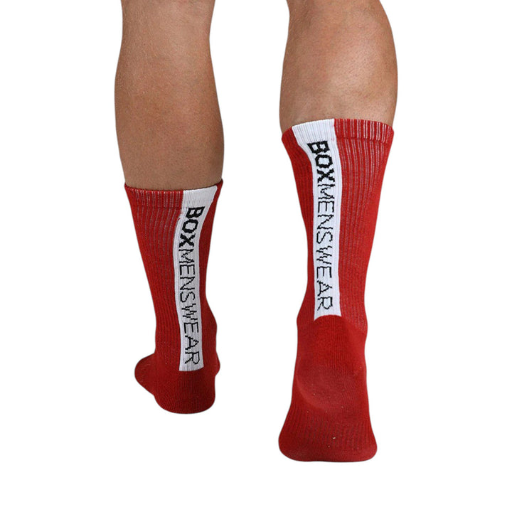 Box Menswear Lux Sports Socks Reverse Blue Strip