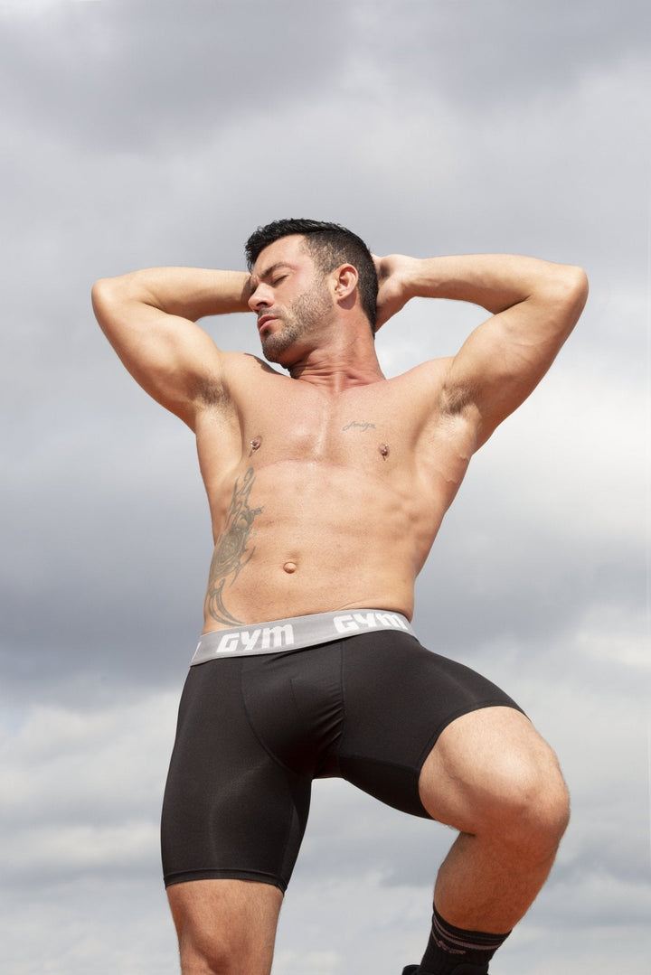 GYM Men's Performance Compression Shorts with Phone Pocket