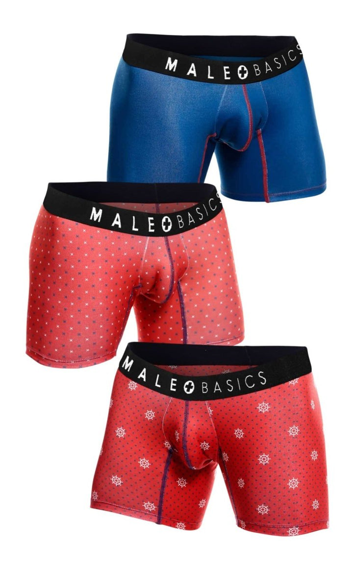 MaleBasics 3-Pack Timon Boxer Brief – Sublimated Viscose Men's Underwear Bundle